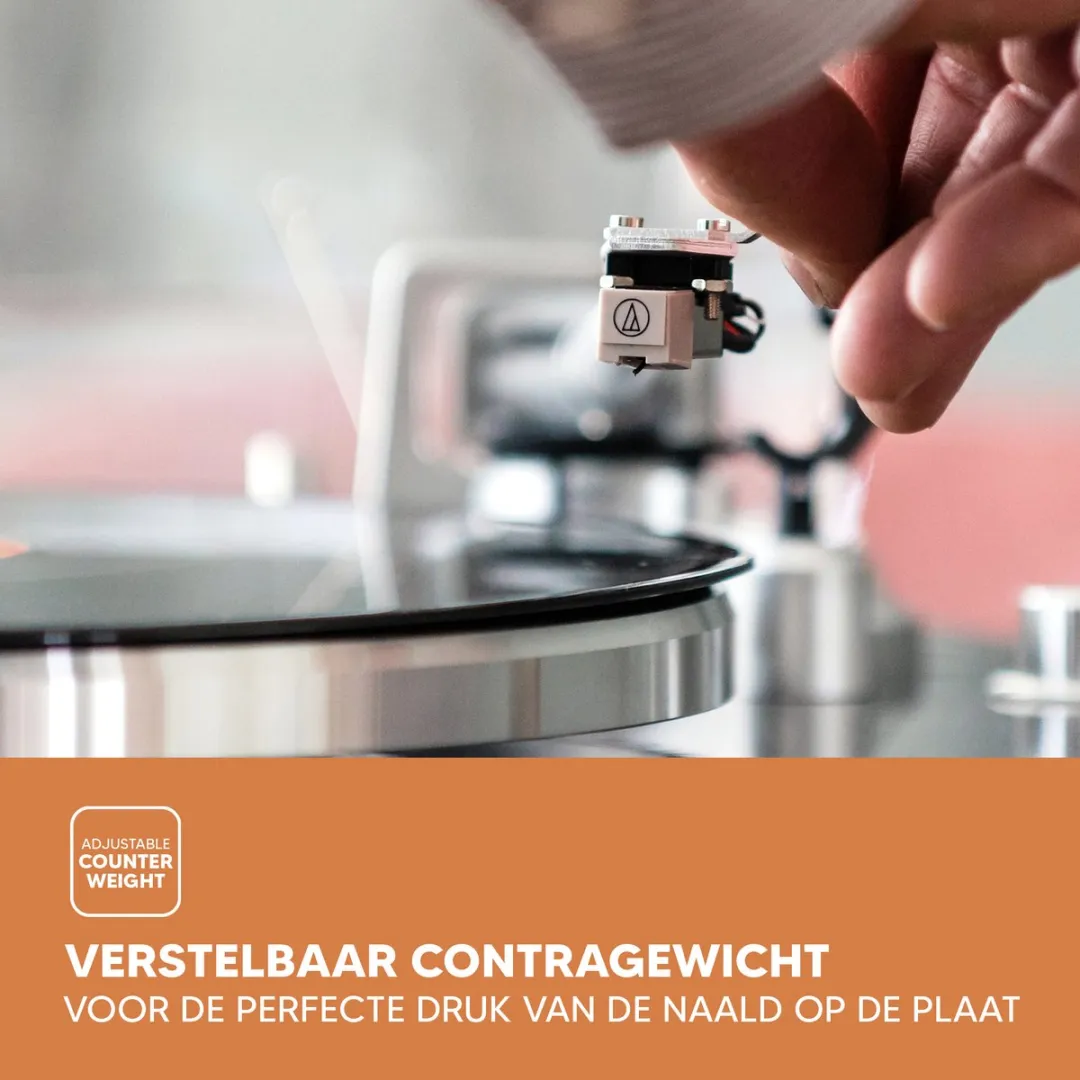 Lenco LBT-188WA Platenspeler Bundel - Walnoot + Cleaning Kit