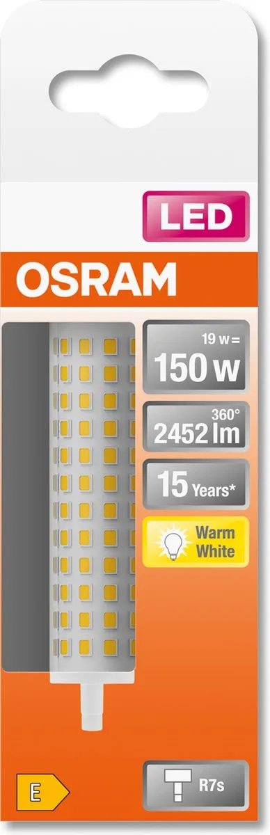 Osram LED Buis R7S 118mm 18,2W 2452lm Warm Wit