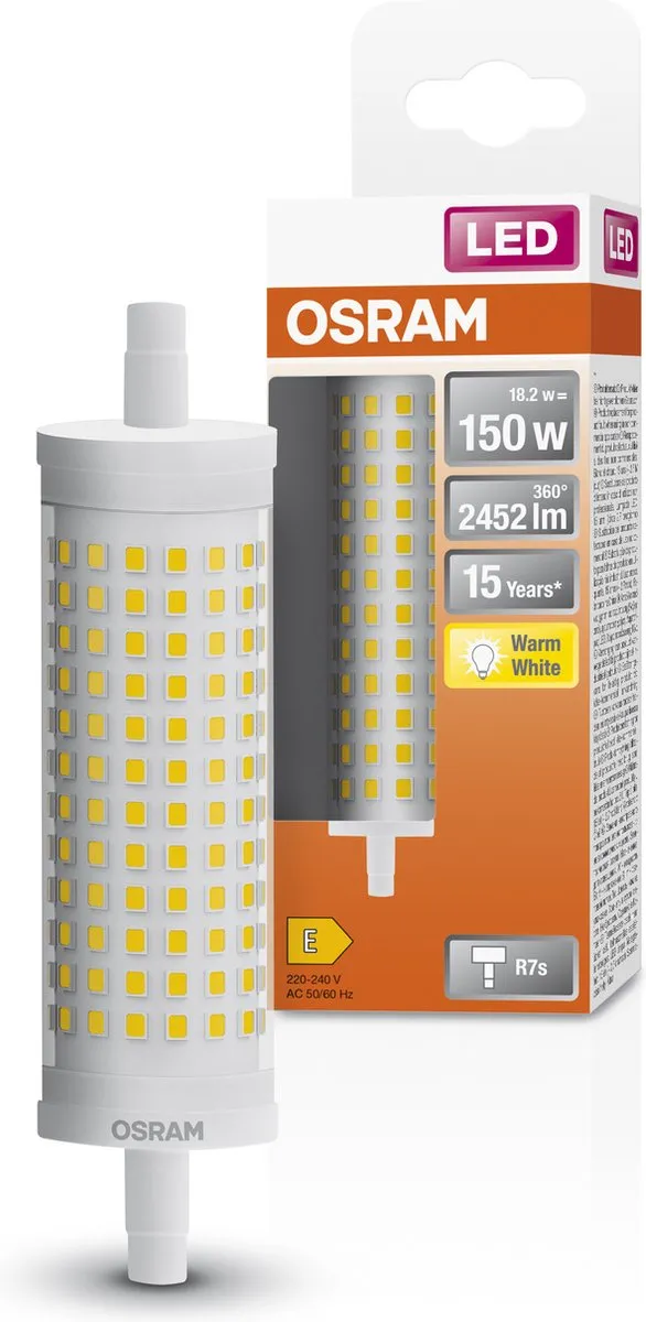 Osram LED Buis R7S 118mm 18,2W 2452lm Warm Wit