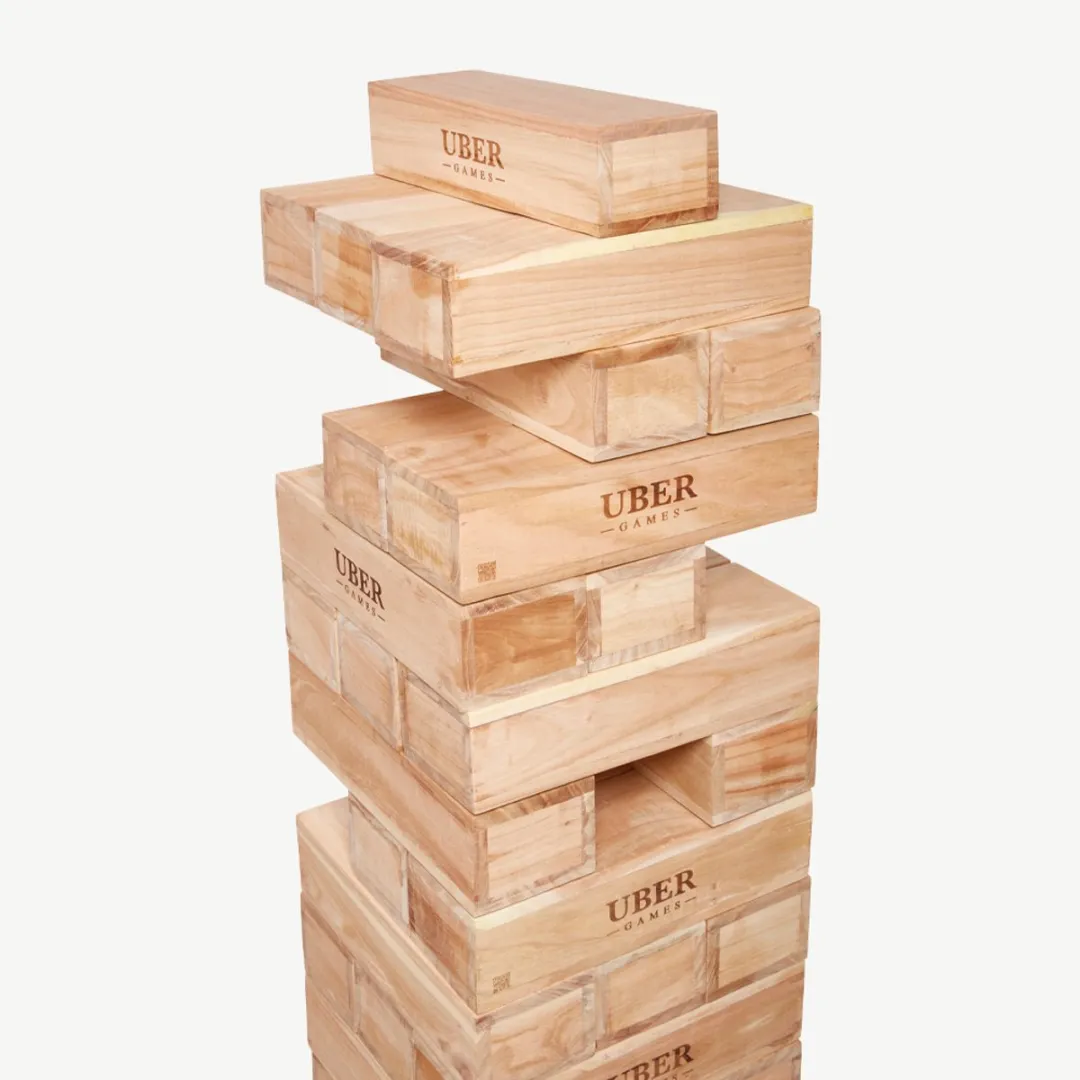 Ubergames Hardhouten Stapeltoren - 55 KG - Tot 250cm