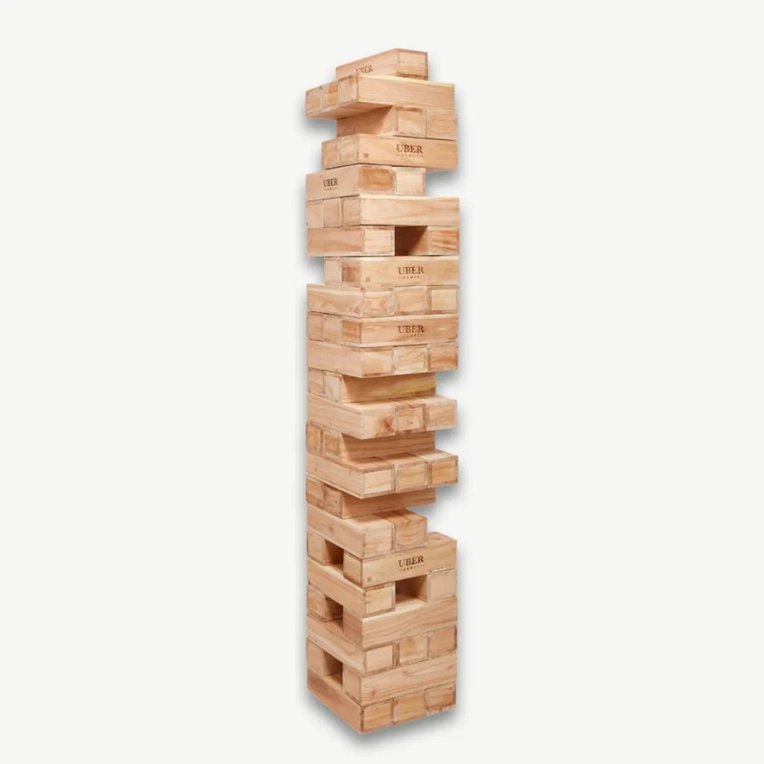 Ubergames Hardhouten Stapeltoren - 55 KG - Tot 250cm