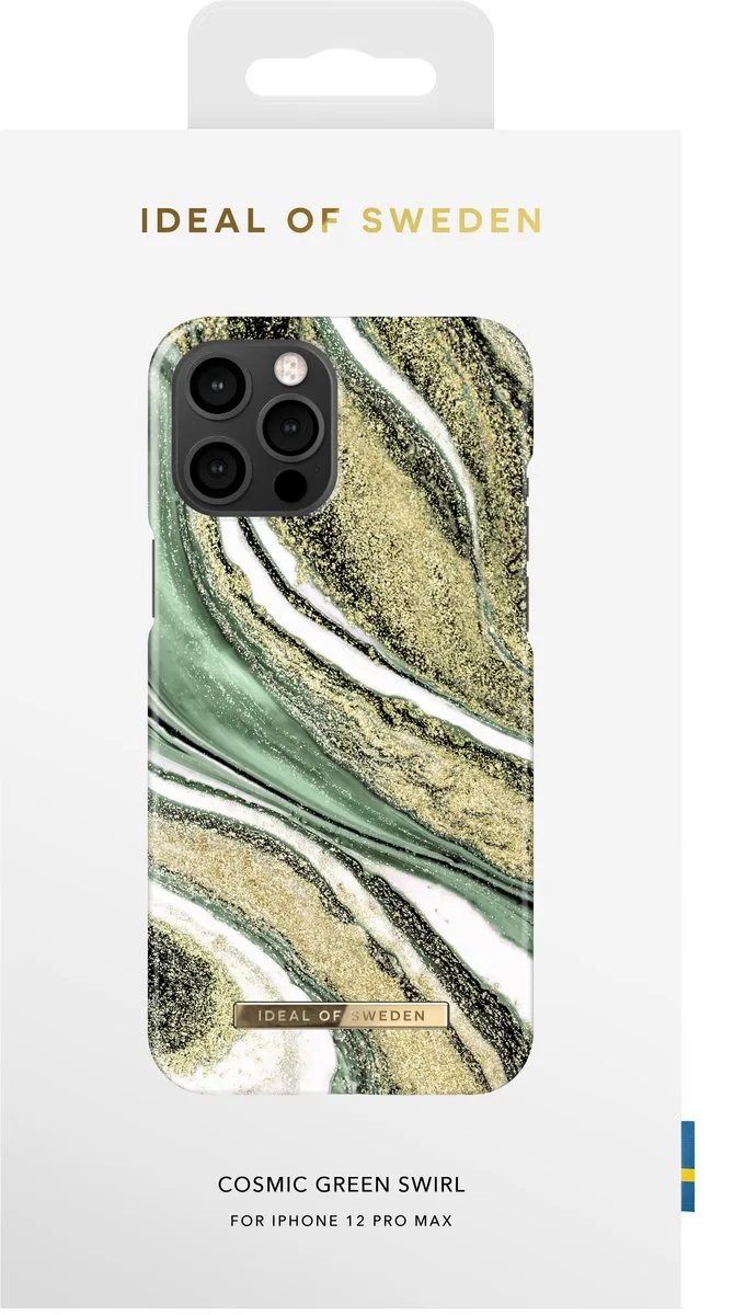 iDeal of Sweden Fashion Case iPhone 12 Pro Max IDFCSS20-I2067-192 - Cosmic Green Swirl - afbeelding 4 van 5