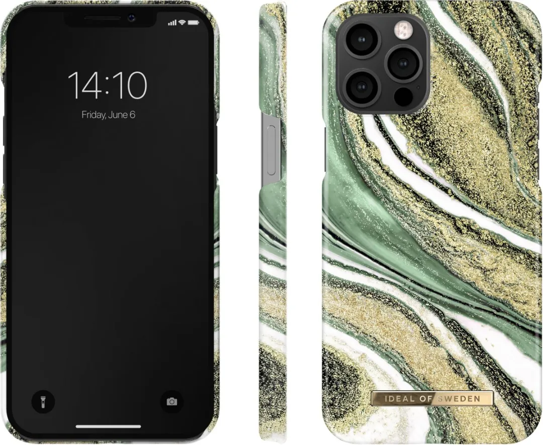 iDeal of Sweden Fashion Case iPhone 12 Pro Max IDFCSS20-I2067-192 - Cosmic Green Swirl - afbeelding 3 van 5