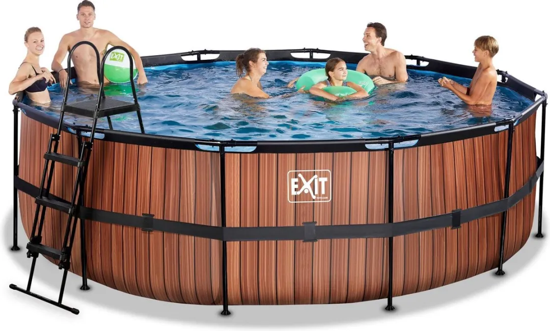 EXIT Wood Zwembad 450x122cm - Bruin