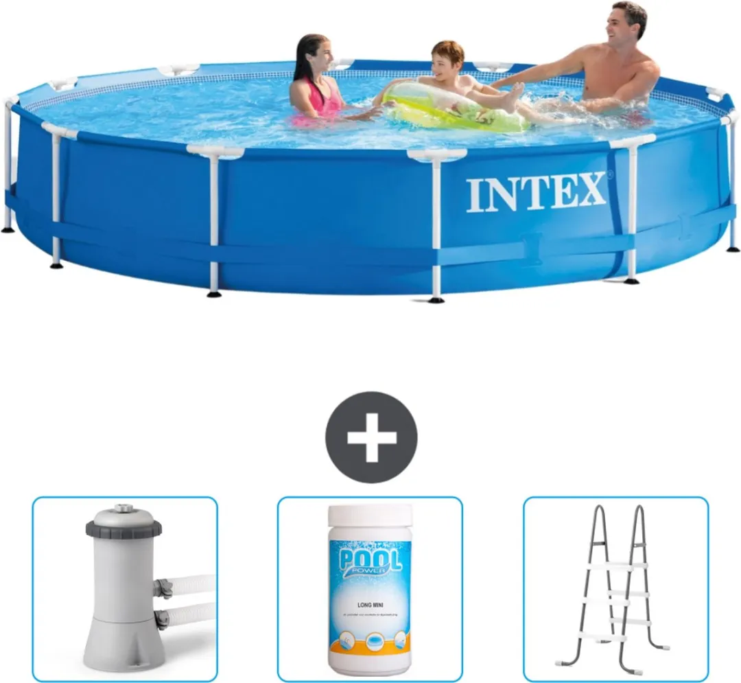 Intex 28210NP-Blauw Rond Frame Zwembad 366x76cm