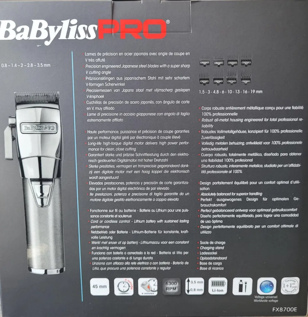 BaBylissPRO ChromeFX FX8700E Tondeuse