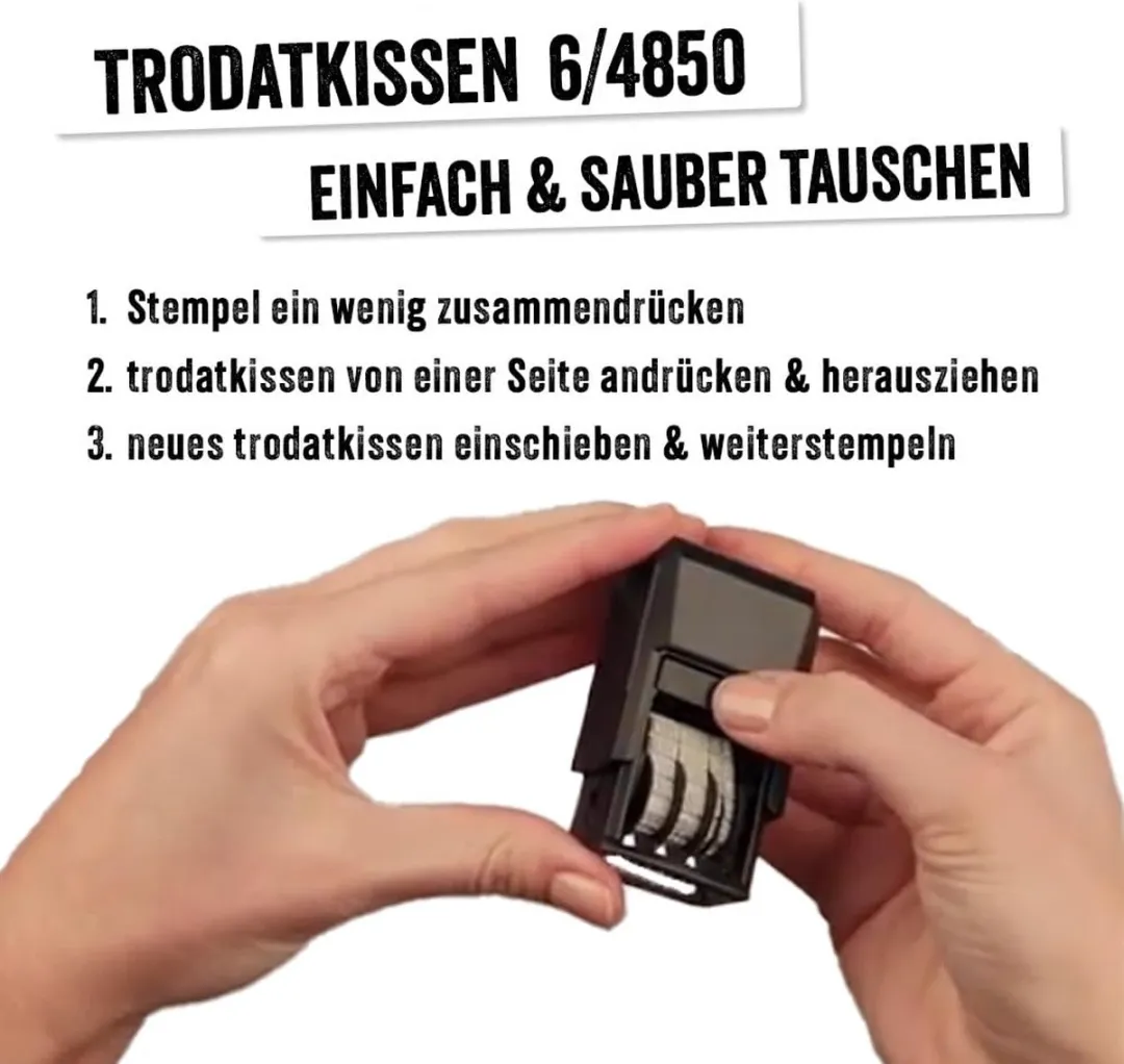 Trodat Vervangend Stempelkussen 6/4850 - 2 Stuks - Zwart