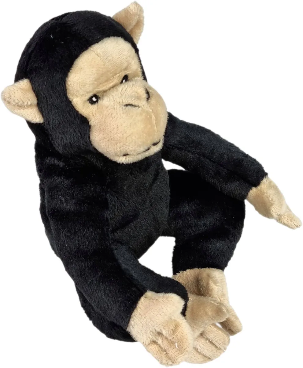 Unitoys Chimpansee Simon Knuffel - 13cm - Zwart/Beige