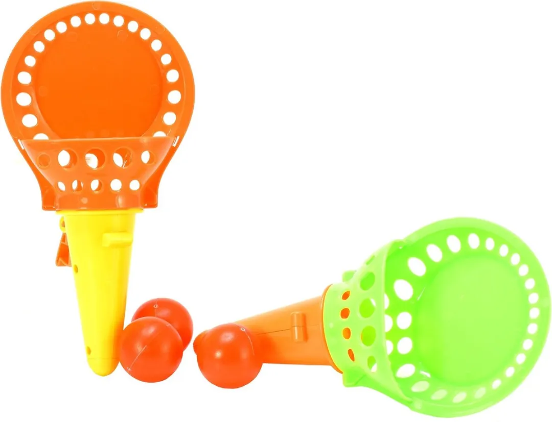 Toi-Toys Vangbalspel 2x Korf 3 Ballen