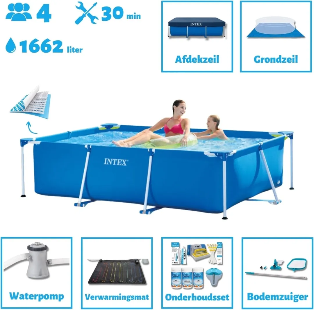 Intex Opzetzwembad 220x150x60cm Blauw