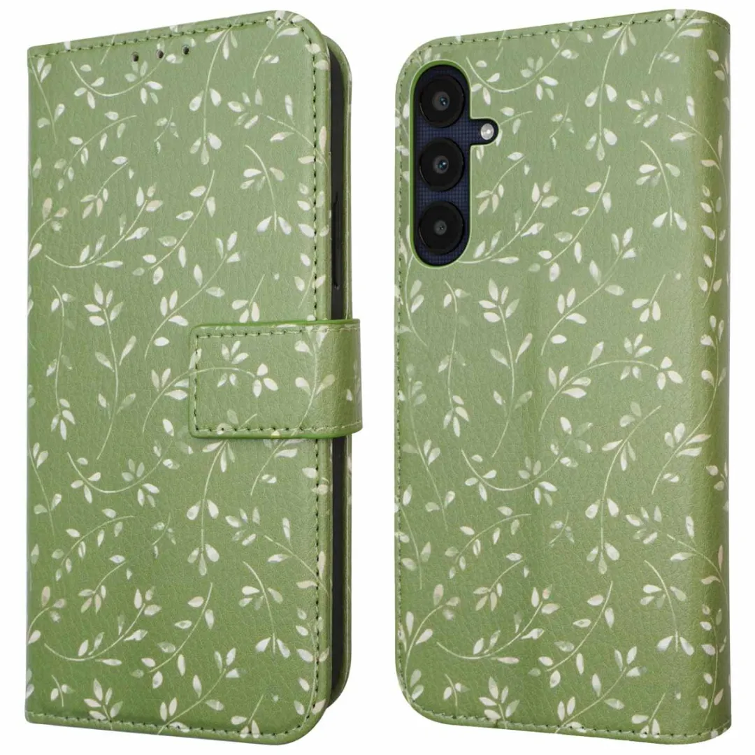 Imoshion Galaxy A55 Hoesje Green Flowers