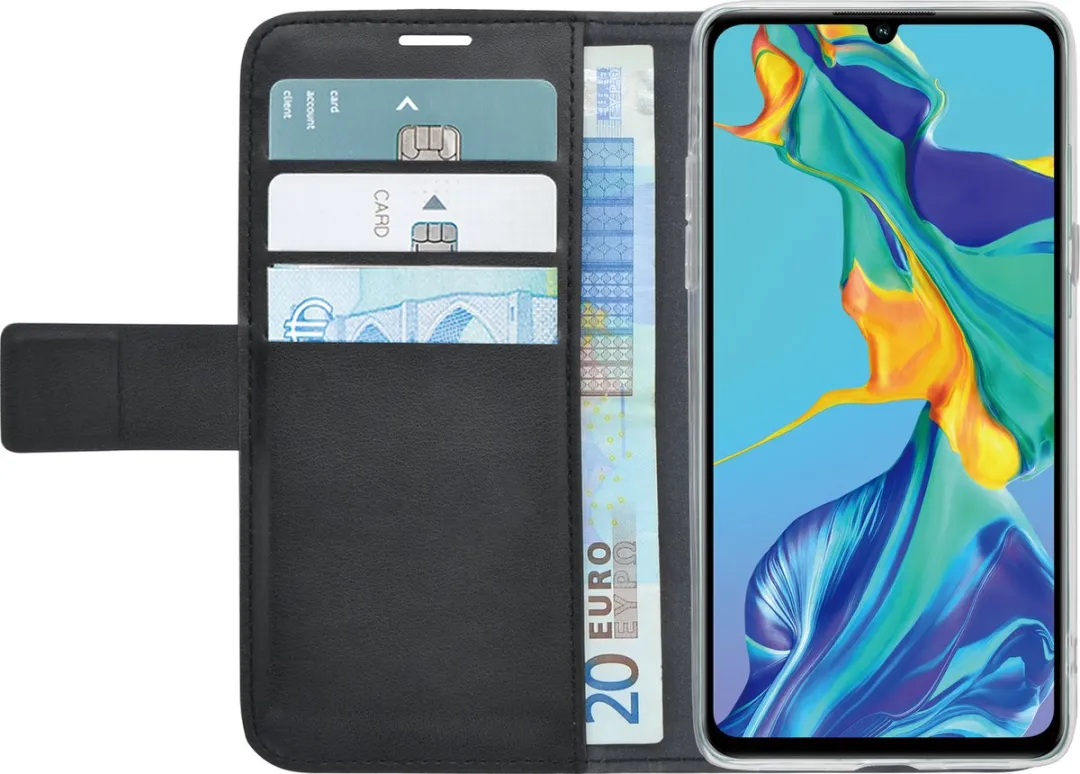 Azuri Huawei P30 Walletcase - 3 Pasjes - Zwart