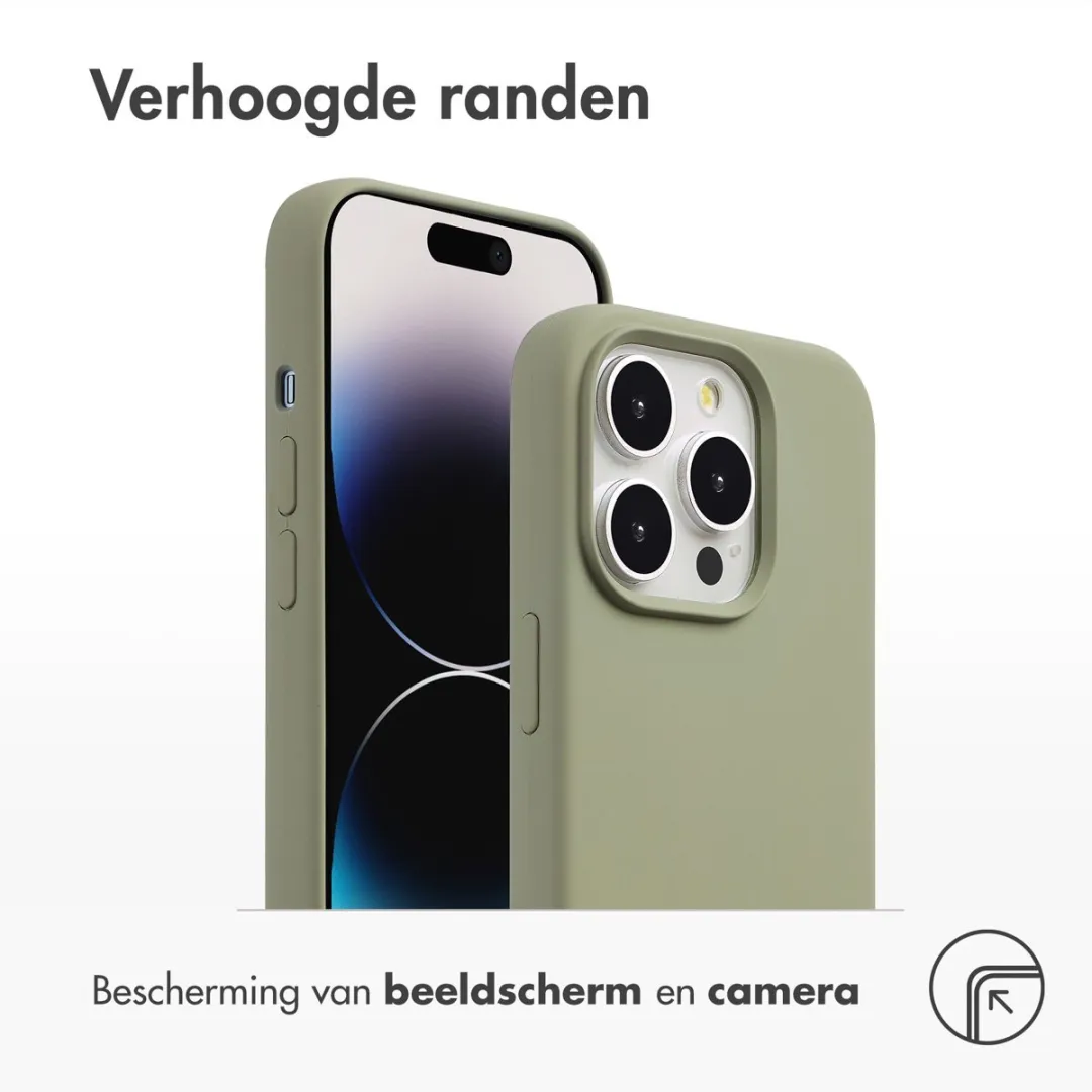 Accezz Hoesje iPhone 14 Pro MagSafe - Olijfgroen