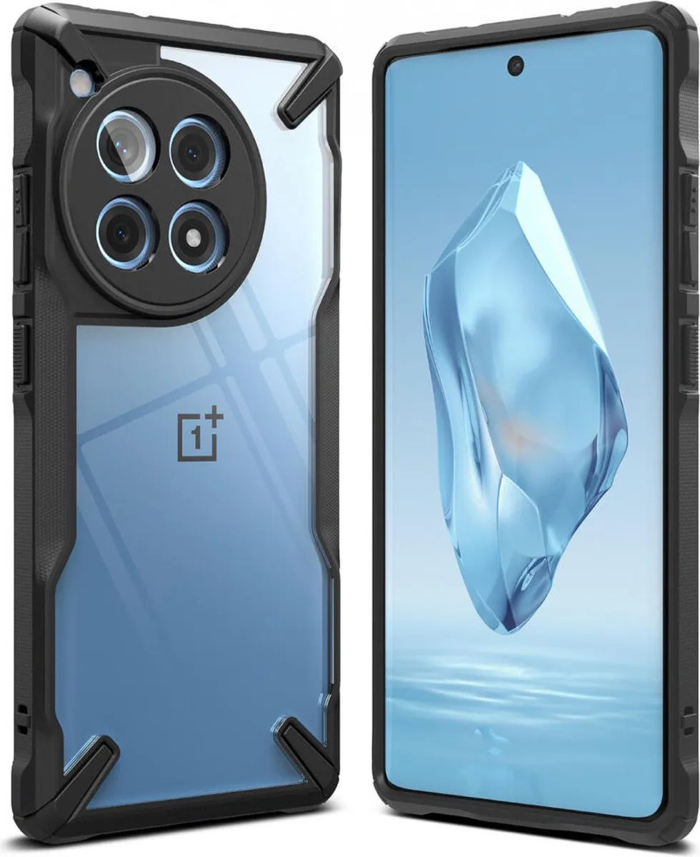 Ringke Fusion X Hoesje OnePlus 12R - Militaire Standaard - Zwart - afbeelding 6 van 6