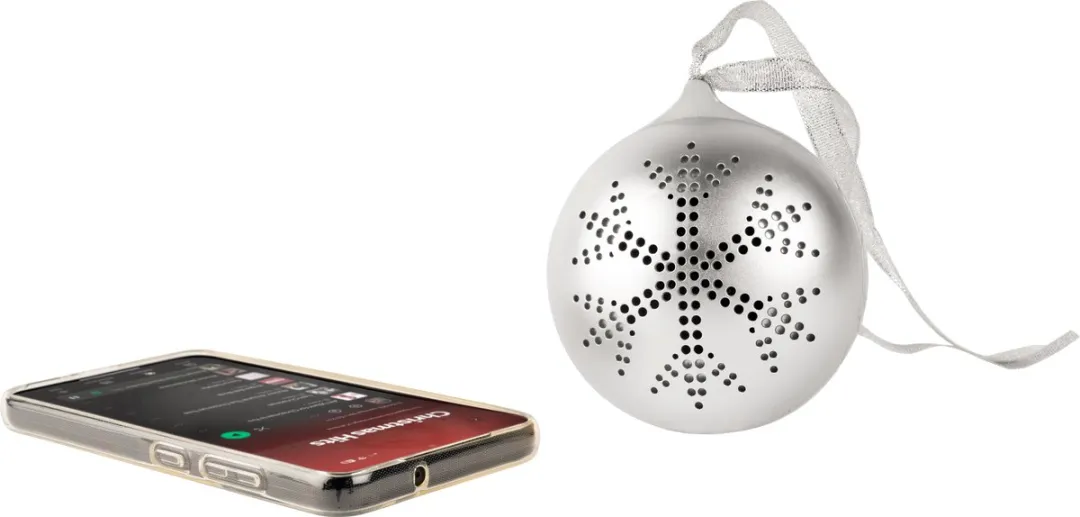 Bigben EPOK XMASBALLSILV Lichtgevende Kerstbal - Bluetooth Speaker - 10W - Zilver