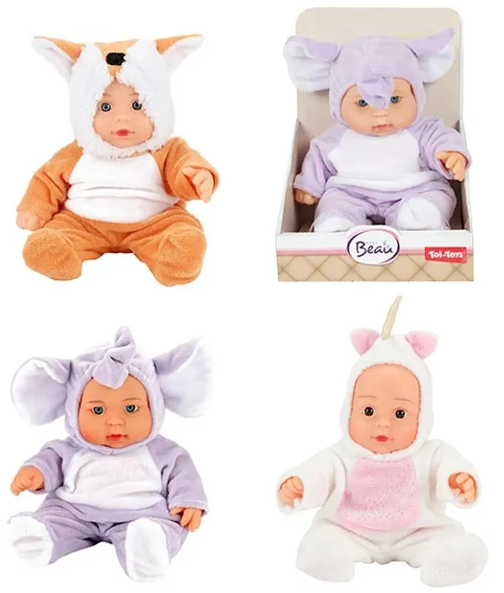 Toi-Toys Beau Babypop Olifant - Paars