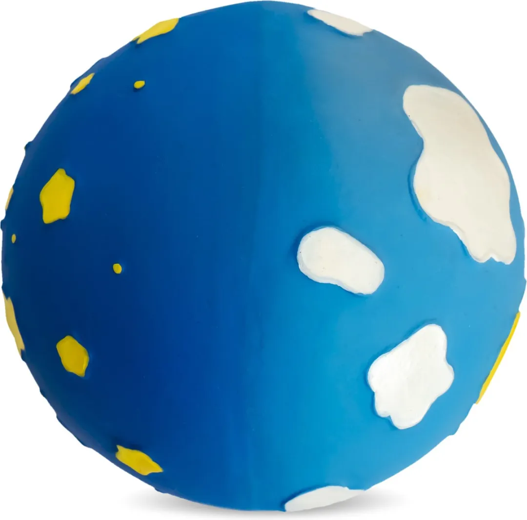 Lanco Rubberen Speelbal Night & Day - Blauw/Geel