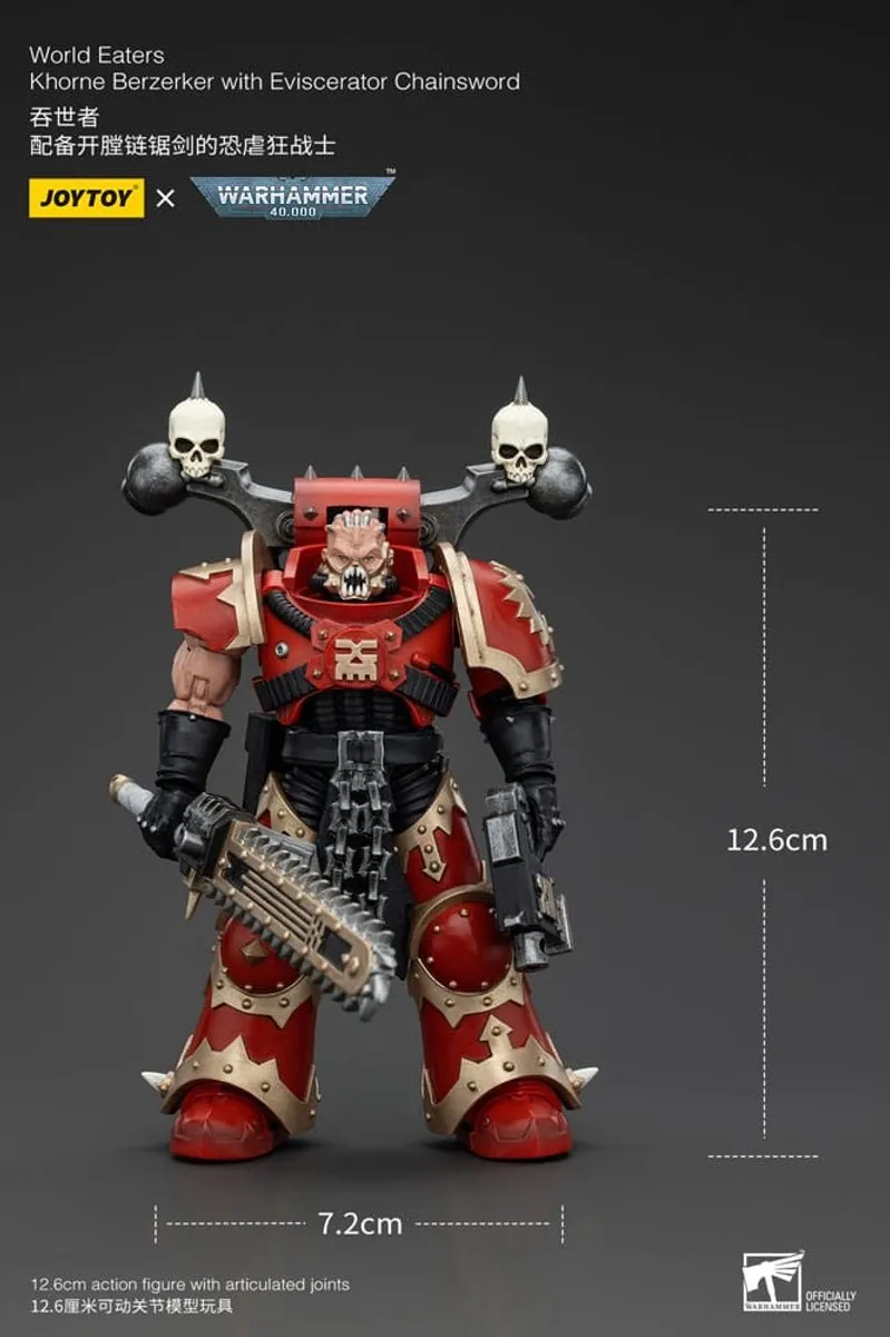 Joy Toy Warhammer 40k World Eaters Khorne Berzerker 1/18 - JT00560 - Multi