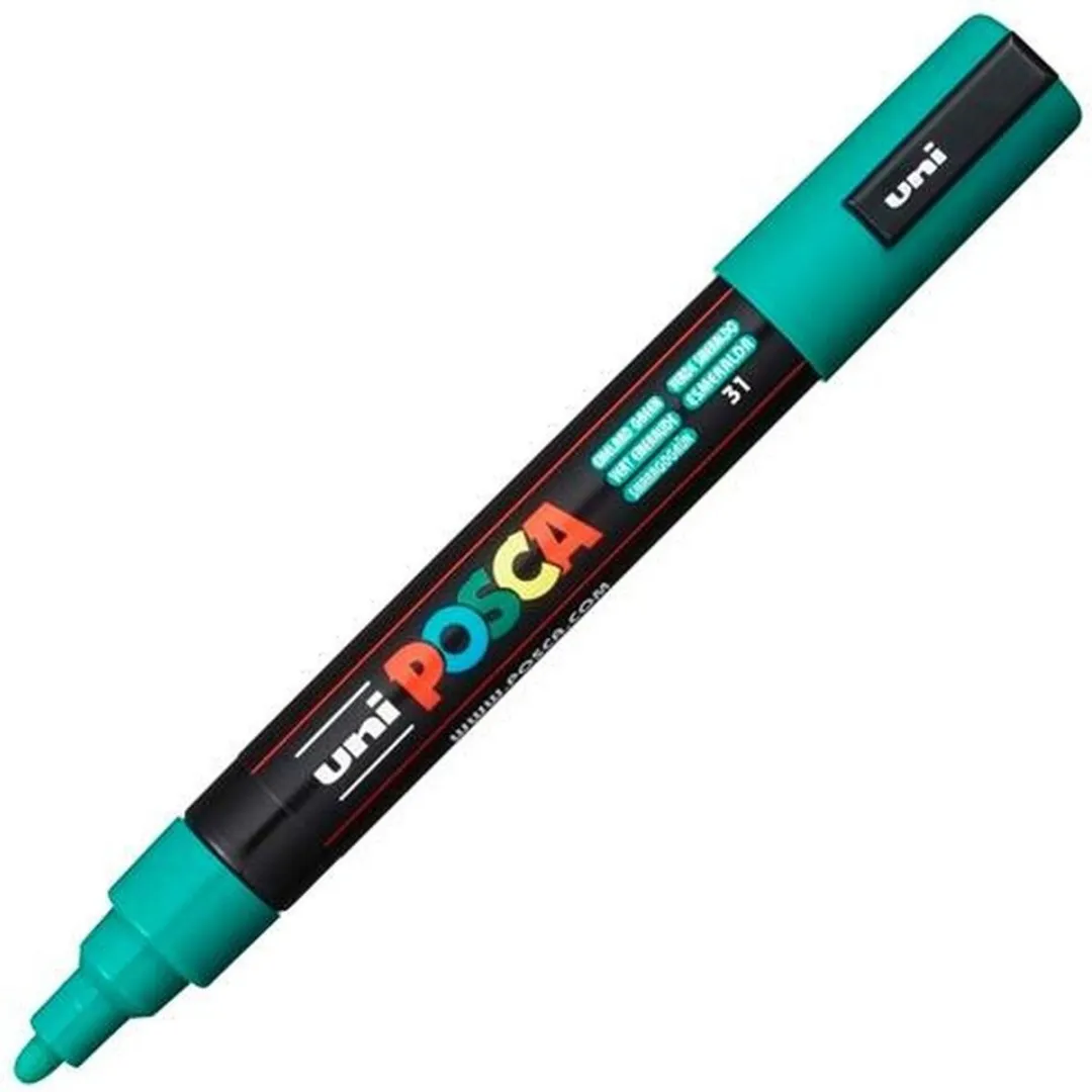 Posca PC-5M Smaragdgroen Verfstiften - 6 Stuks