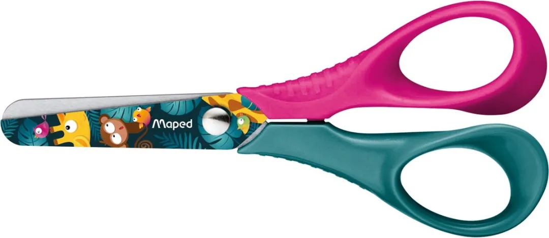 Maped Jungle Fever Schaar 12cm - Blauw/Geel