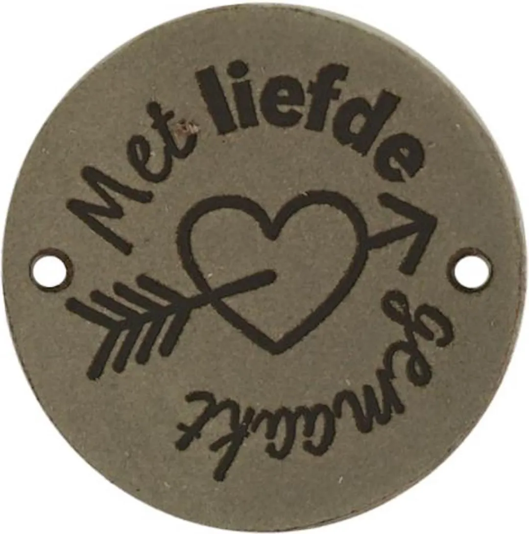 Durable Leren Labels - 2 Stuks