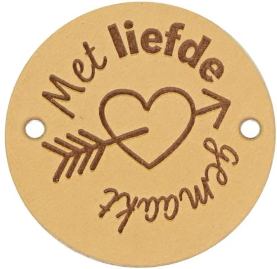 Durable Leren Labels - 2 Stuks