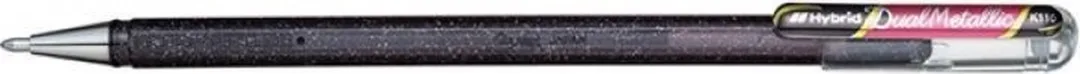 Pentel Duo Gelroller Zwart/Metallic Rood