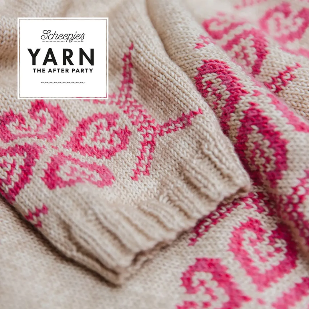 Scheepjes Yarn The After Party nr.165 Queen of Hearts - Breipatroon - S - Beige/Rozemengsel