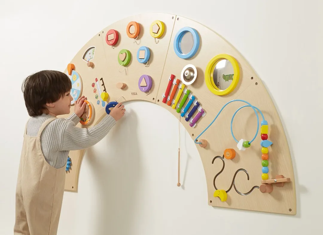 Vigatoys Wandspeelbord Cirkelboog 162cm Naturel