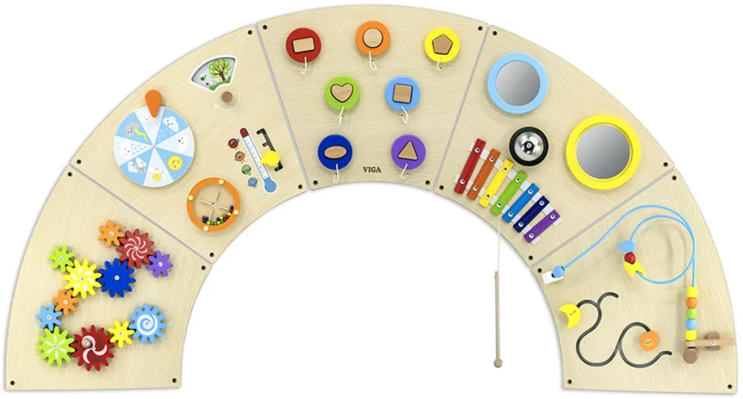 Vigatoys Wandspeelbord Cirkelboog 162cm Naturel