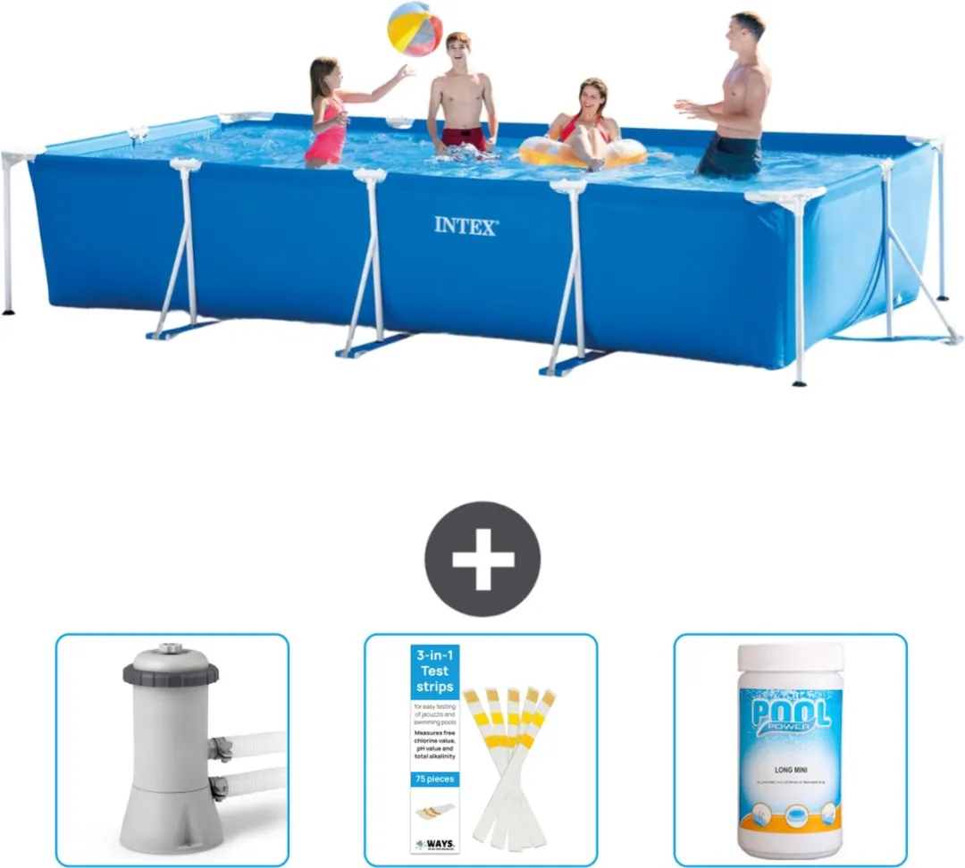 Intex Rechthoekig Frame Zwembad 450x220x84cm Blauw