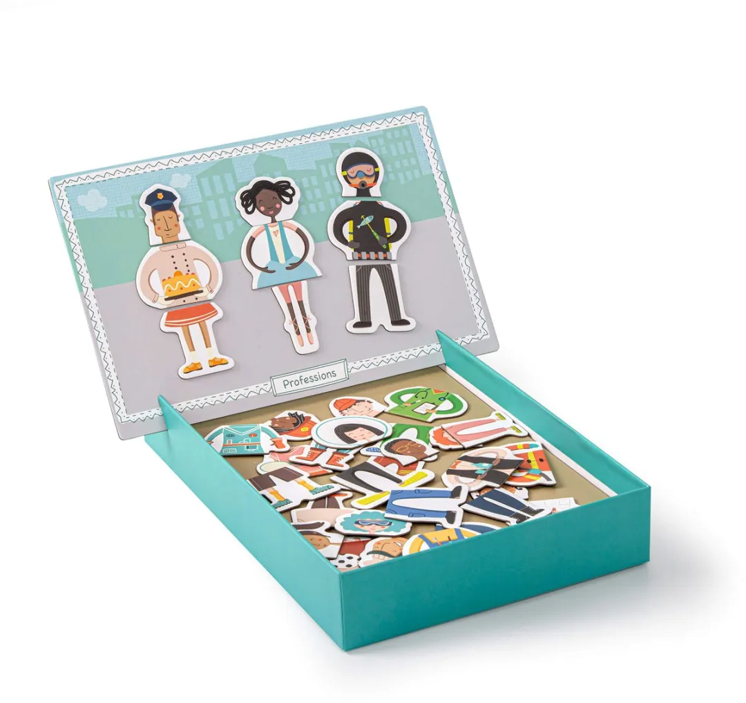 Apli Kids Beroepen Magneetspel 12 Beroepen - 36 Magneten - Multicolor