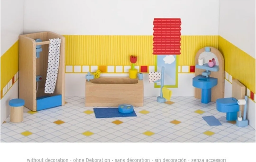 Goki Moderne Badkamer Poppenhuismeubeltjes 17-delig