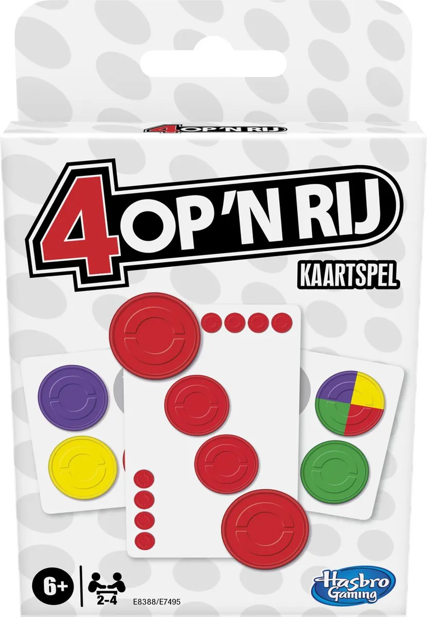 Hasbro Gaming 4 op 'n rij Kaartspel - 55 Schijven & 24 Missiekaarten