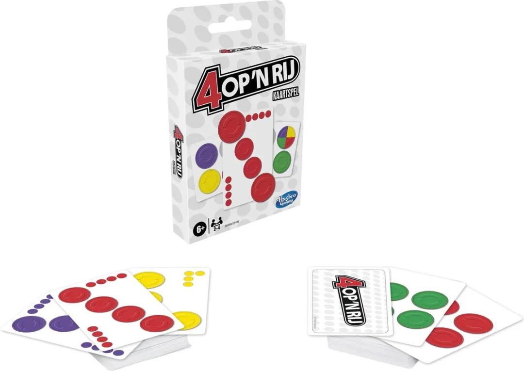 Hasbro Gaming 4 op 'n rij Kaartspel - 55 Schijven & 24 Missiekaarten - afbeelding 6 van 6