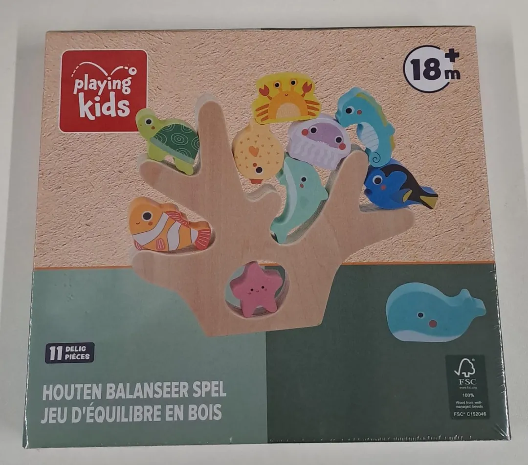 Playing Kids Houten Balanceerspel Zeedieren