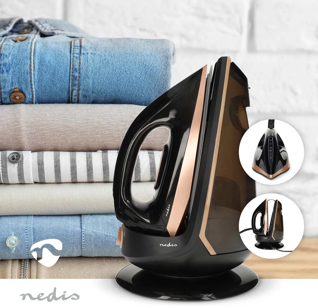 Nedis IRONSS1000 Stoomstrijkijzer - 2400W - Zwart