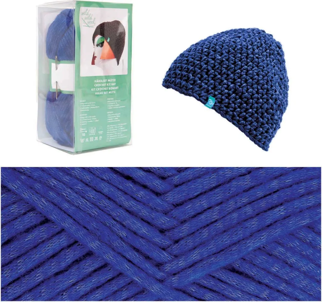 Rico Design Muts Haken Royal Blue - Haakpakket