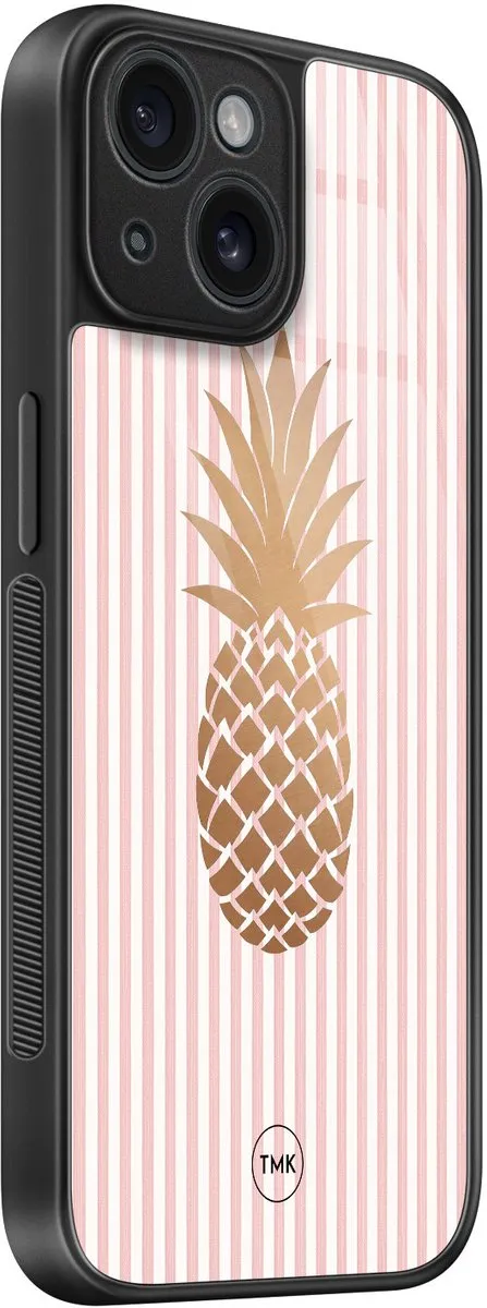 Casevibes iPhone 15 Hoesje - Ananasroze - TPU Glossy