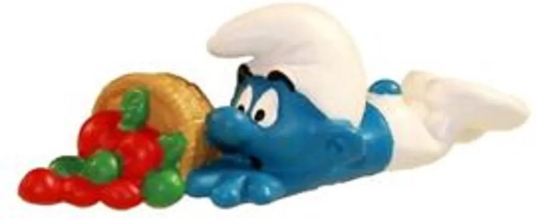 Schleich De Smurfen Klungelsmurf met fruit 20161