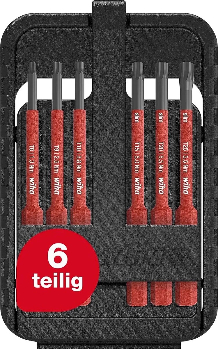 Wiha slimBit electric TORX T8-T25 Bitset 7-delig SB2831B501