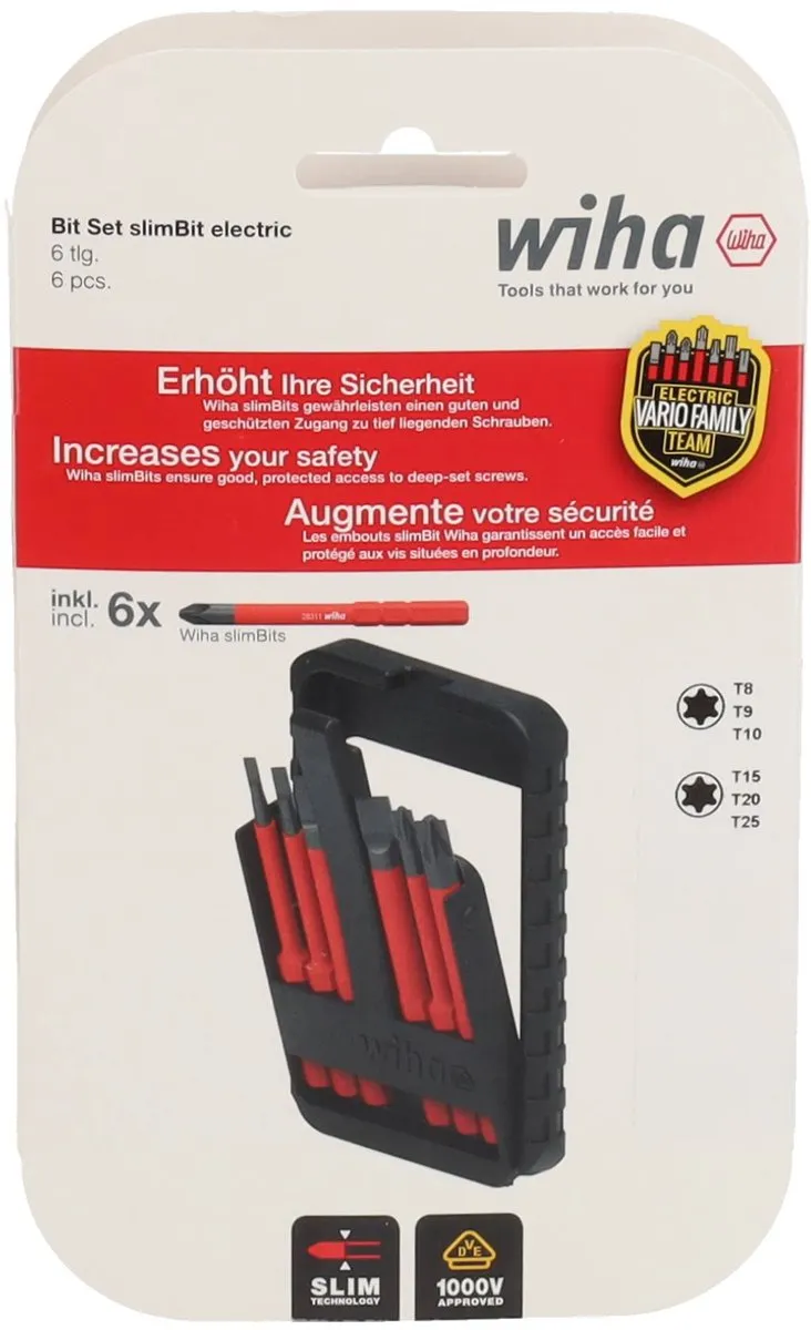 Wiha slimBit electric TORX T8-T25 Bitset 7-delig SB2831B501 - afbeelding 6 van 6
