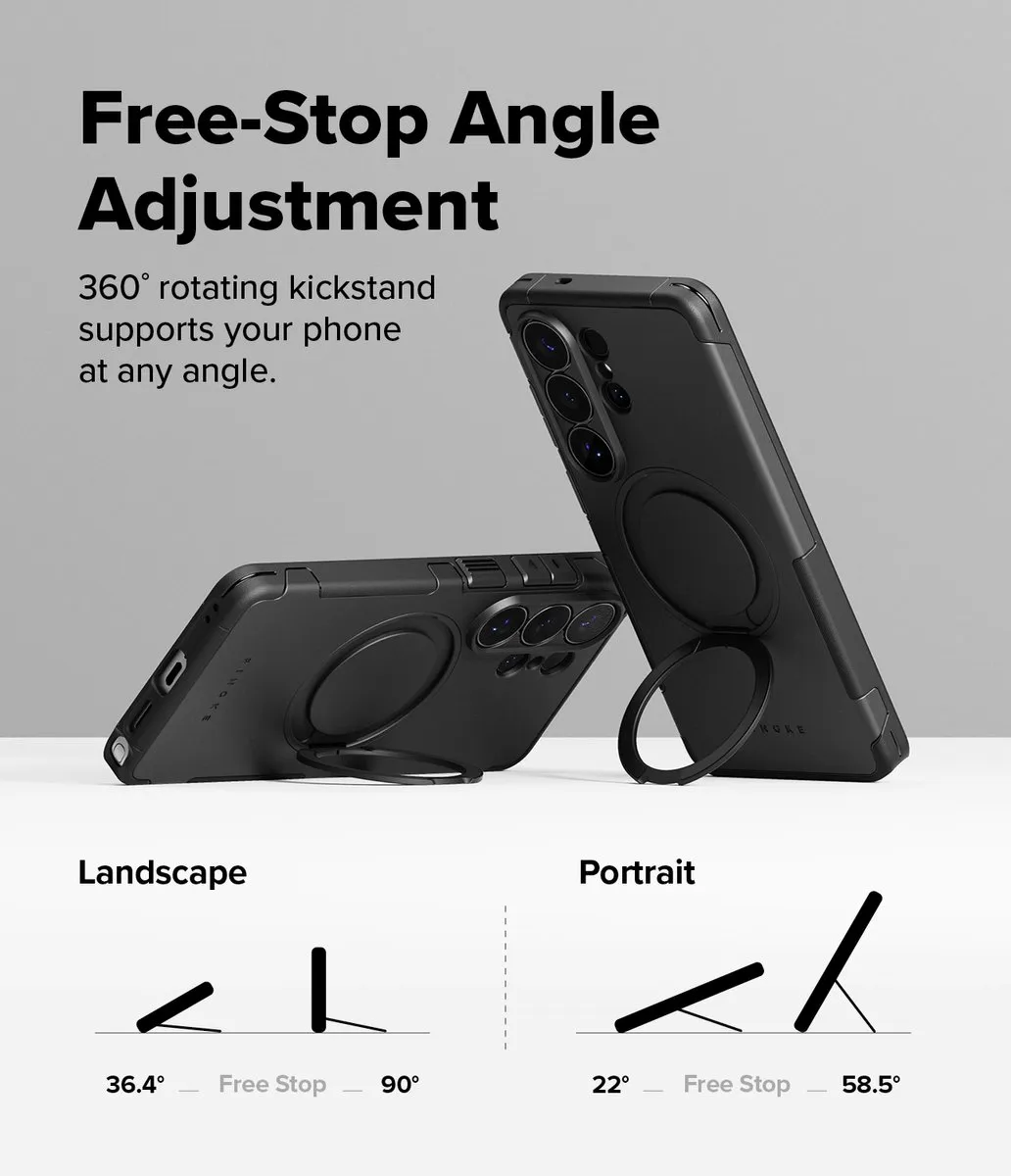 Ringke Rugged Back Cover voor Samsung Galaxy S26 Ultra - MagSafe/Zwart
