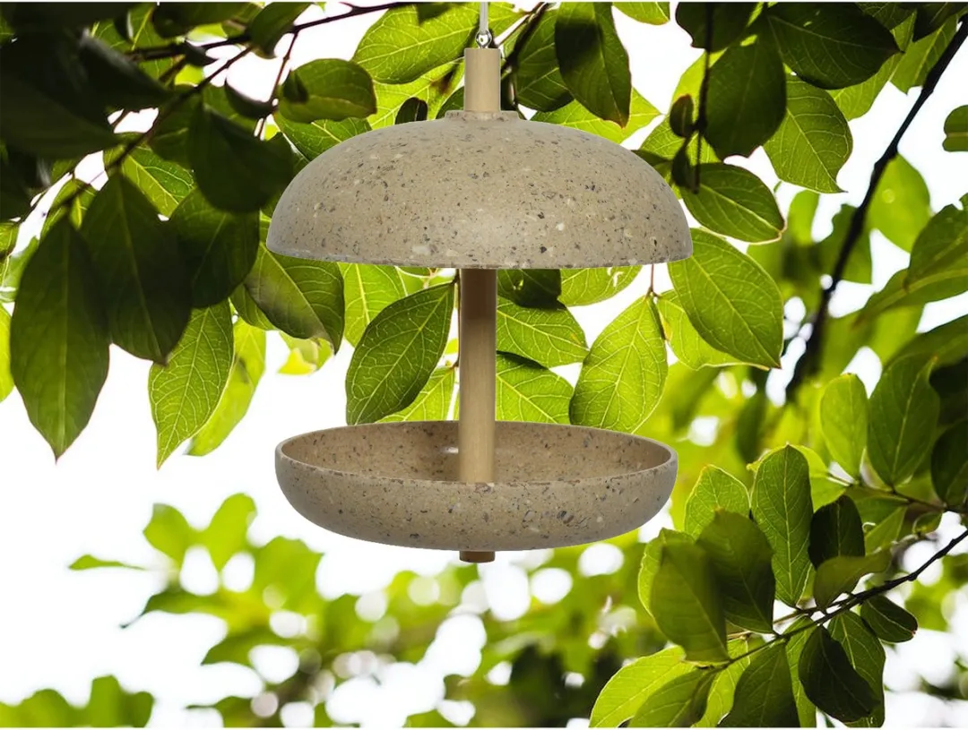 Decoris Vogel Voedersilo Bamboe Lichtbruin - 2 Stuks