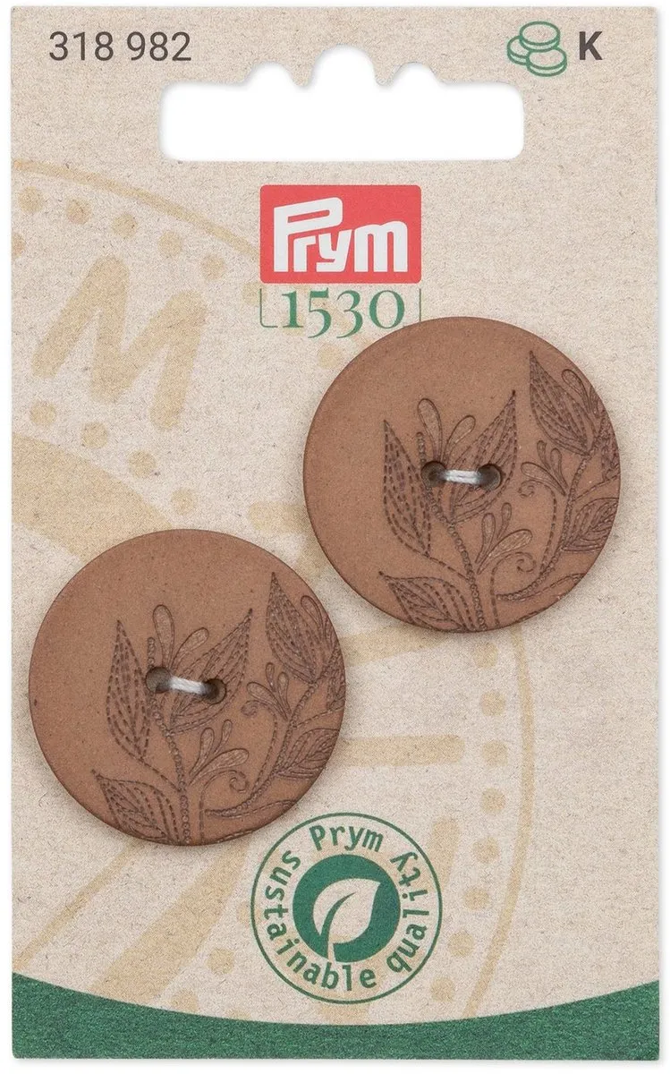Prym Hennep Knopen 28mm - 28mm Bruin