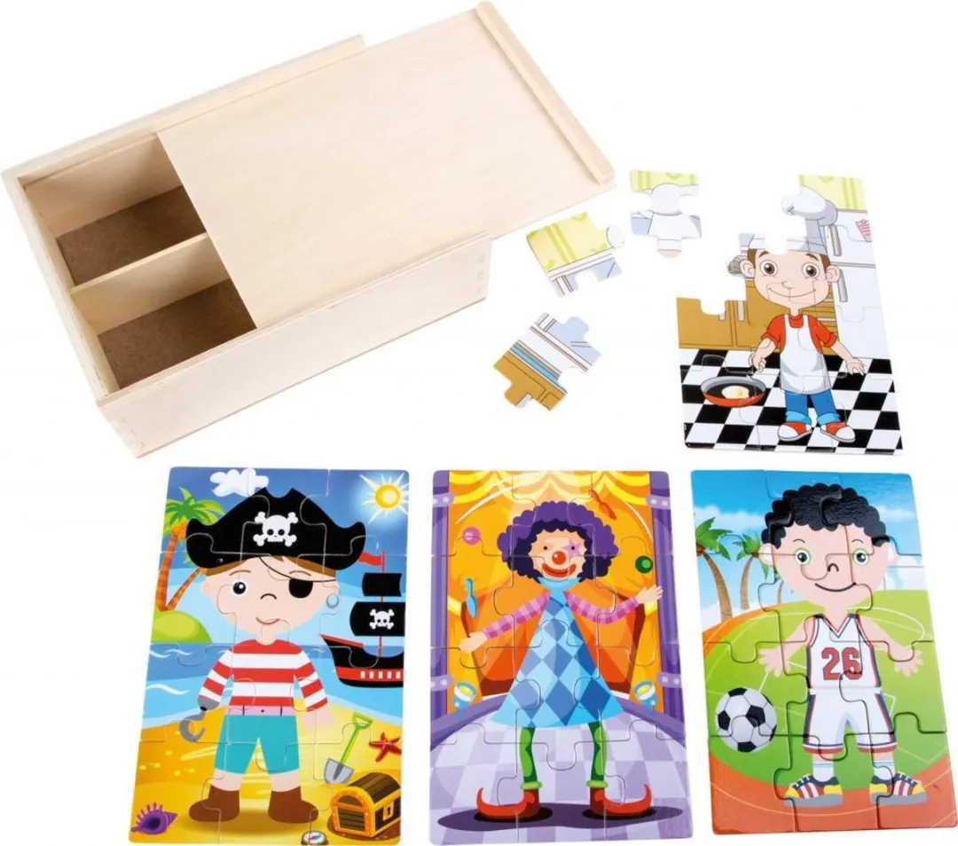Small Foot Houten 4-in-1 Puzzelbox