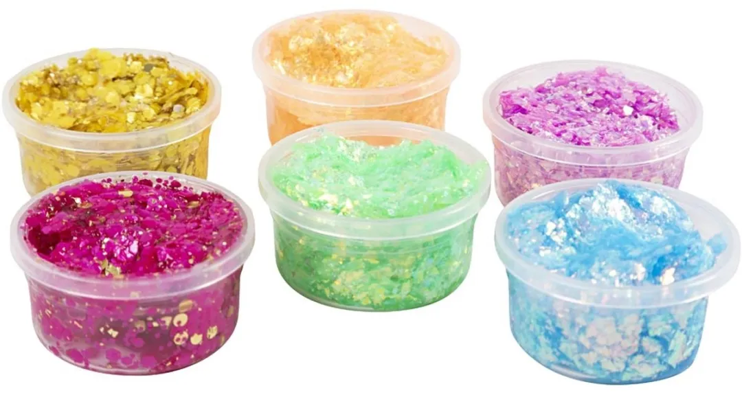 Creativ Company Glitter Clay Basiskleuren - 6x20ml Multikleurig