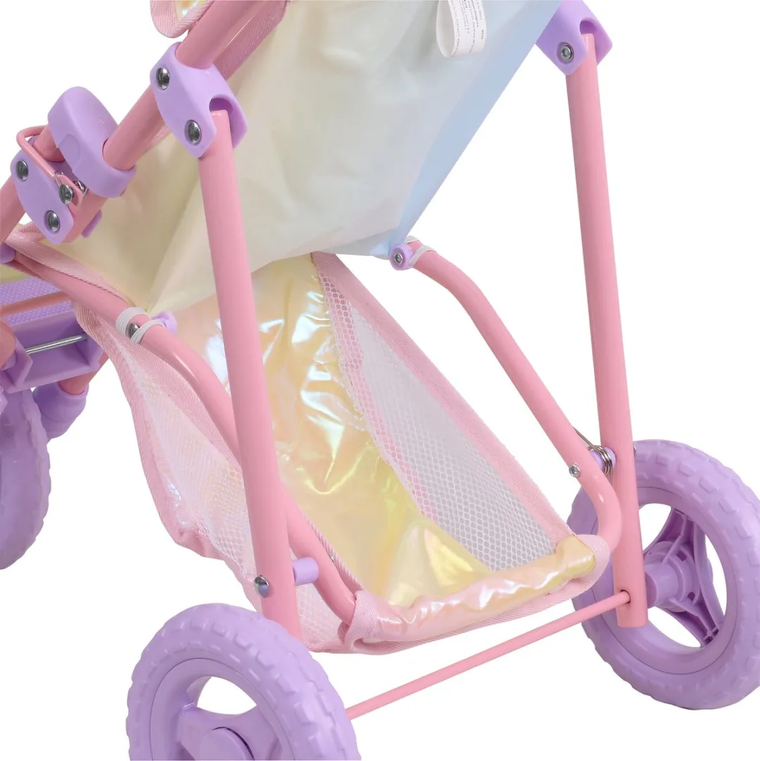 Teamson Kids Poppenwagen Regenboog OL-00016 - Veelkleurig