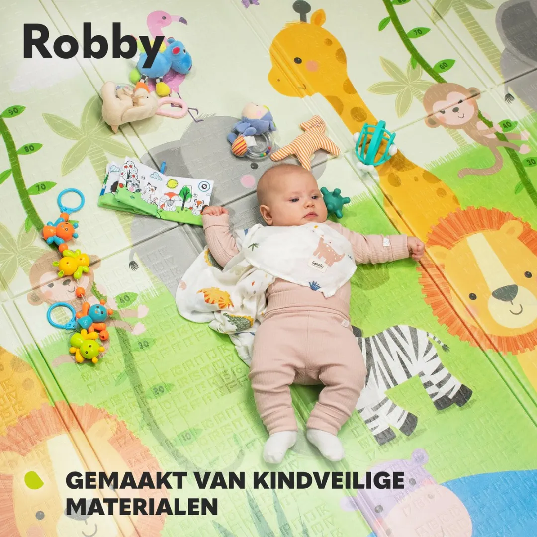 Lionelo Robby Babygym 2-in-1 Speelkleed 180x200cm - Multicolor - afbeelding 6 van 6
