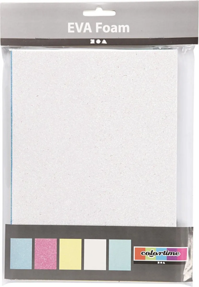 Creativ Company EVA Glitter Pastel A5 2mm - 5 Vel